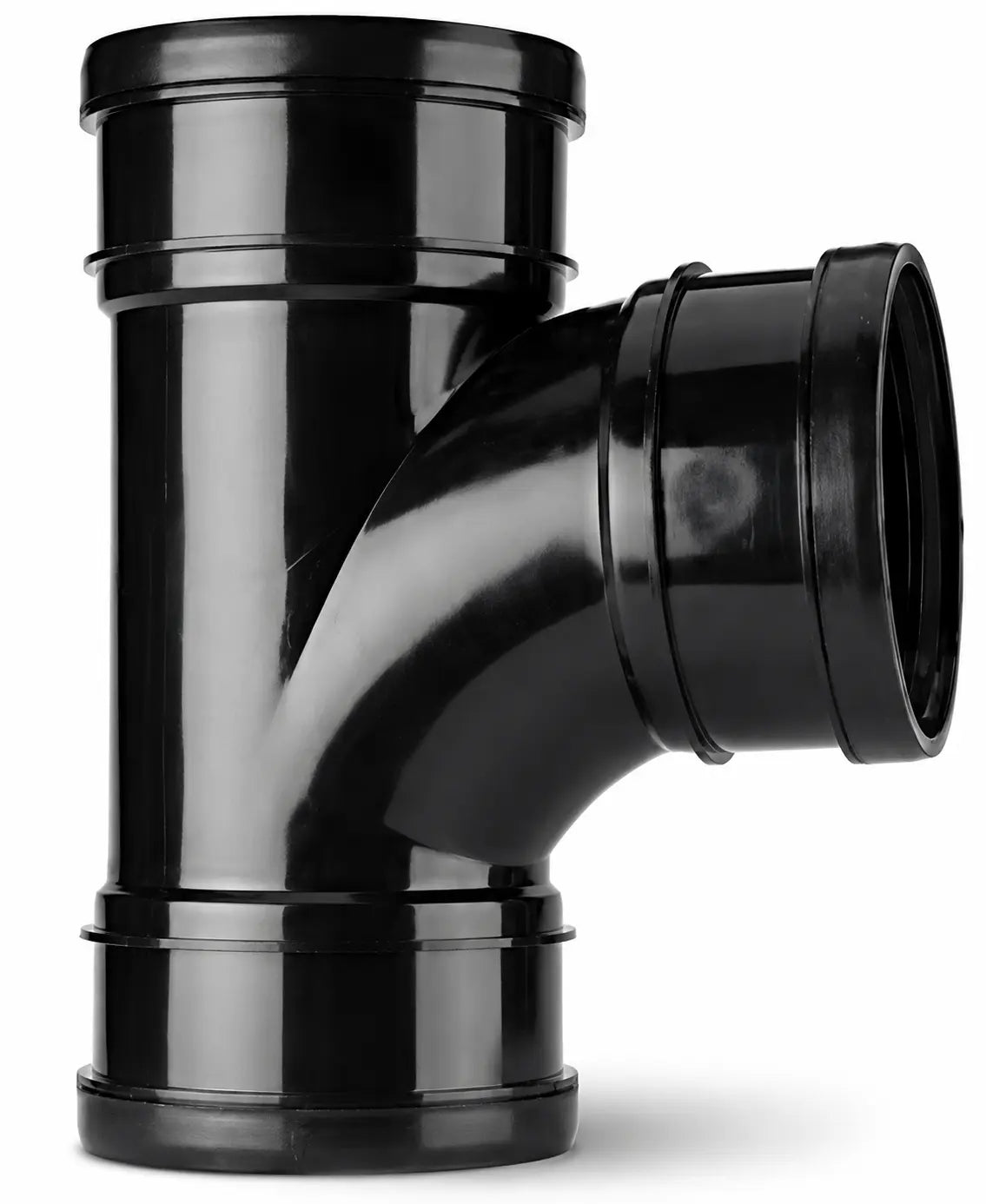 110mm Solvent Weld Soil Double Socket 90 Degree Tee Black Lava