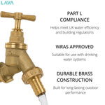 Outside Tap 1/2 Inch  Bibtap WRAS Approved Double-Check Valve LavaTap