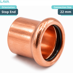 LavaPlumb Copper Pressfit Stop End - 22mm - 10 Pack LavaPlumb