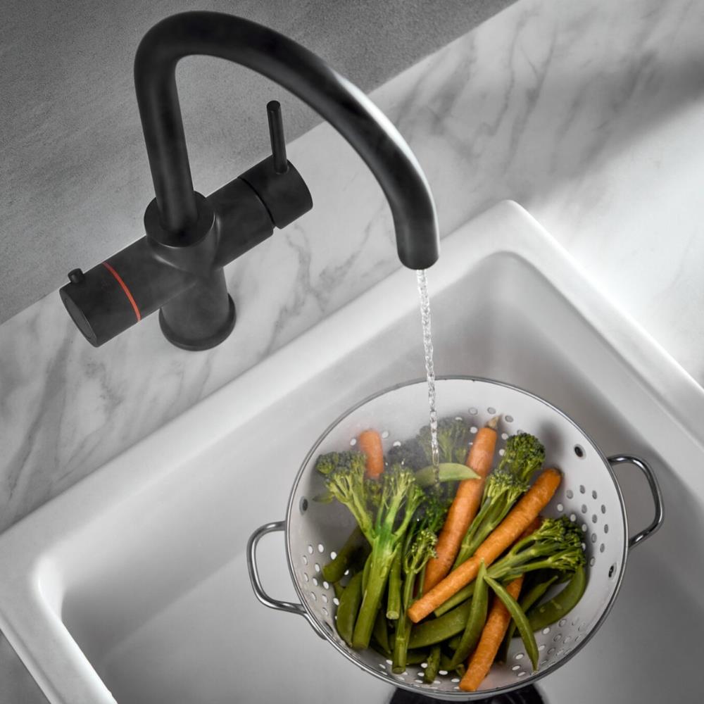 LavaTap Black 3-in-1 Swan Neck Boiling Water Tap (Tap Only) LavaTap - Top View