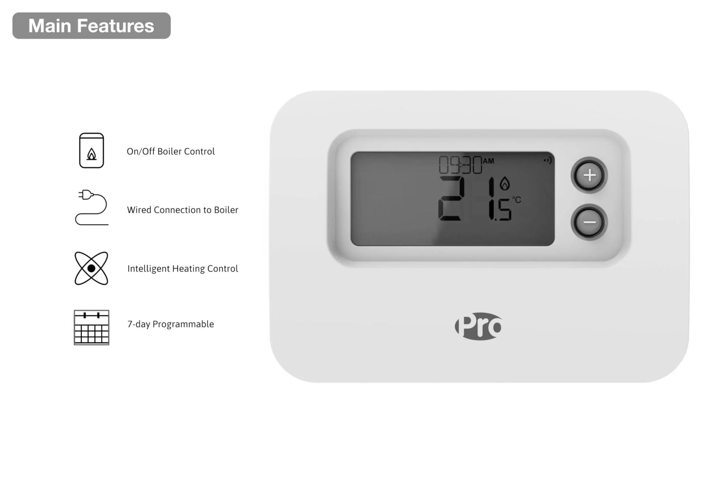 OPENBOX - LavaTap Pro Honeywell Wired Programmable Thermostat CM907 CM901 CM707 CM701 Replacement Central Heating 7 Day Programmer Boiler Plus Compliant Lavastore
