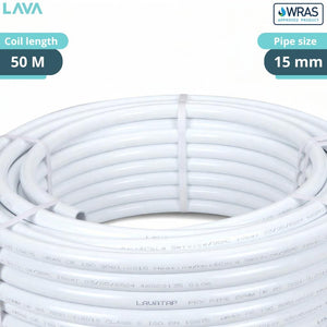 LavaTap 15mm PEX Barrier Pipe White 50m Coil
