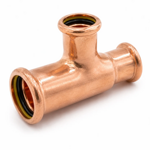 LavaPlumb 22 x 15 x 15mm Copper Press Fit Reducing Tee – M-Profile WRAS