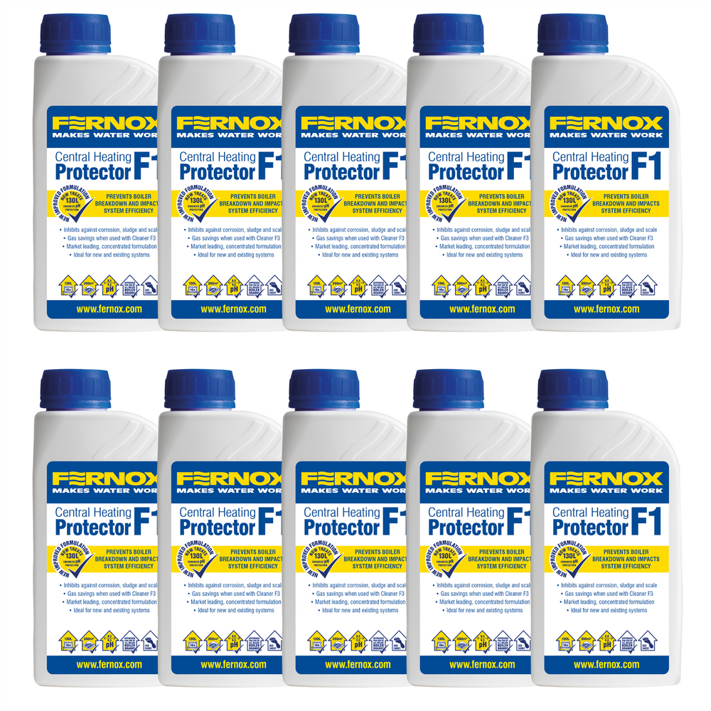 10 x Fernox F1 Central Heating Protector 500ml 56599 Fernox