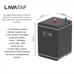 LavaTap Chrome 3-in-1 Square Neck Boiling Water Tap Kit