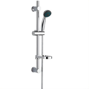 Chrome Shower Riser Rail Kit with Hose and Handset