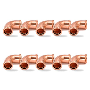 LavaPlumb Copper Pressfit 90 Degree Elbow - 15mm - 10 Pack