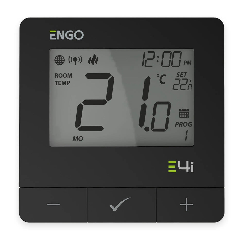 ENGO E4i Wi-Fi Smart Thermostat 230V Wired - Black ENGO