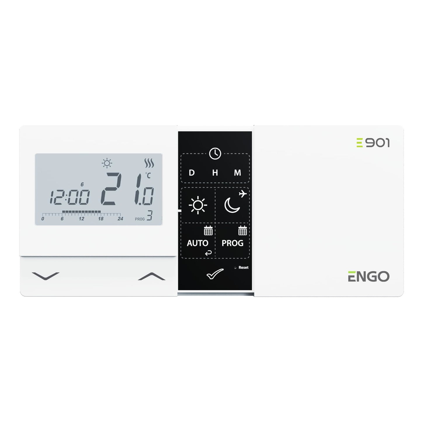 ENGO E901 Wired Thermostat Combi Boiler Battery Powered 2 Wire - Replace Dial Room Thermostat 5 Year Warranty ENGO
