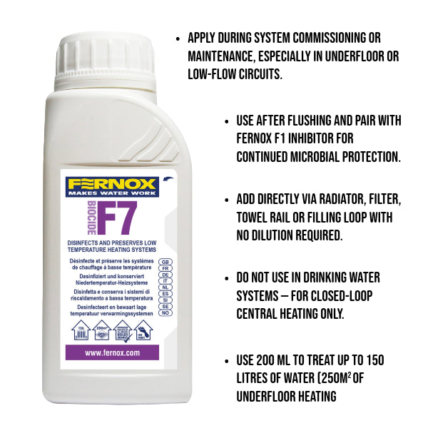 Fernox F7 Biocide 200ml 62393