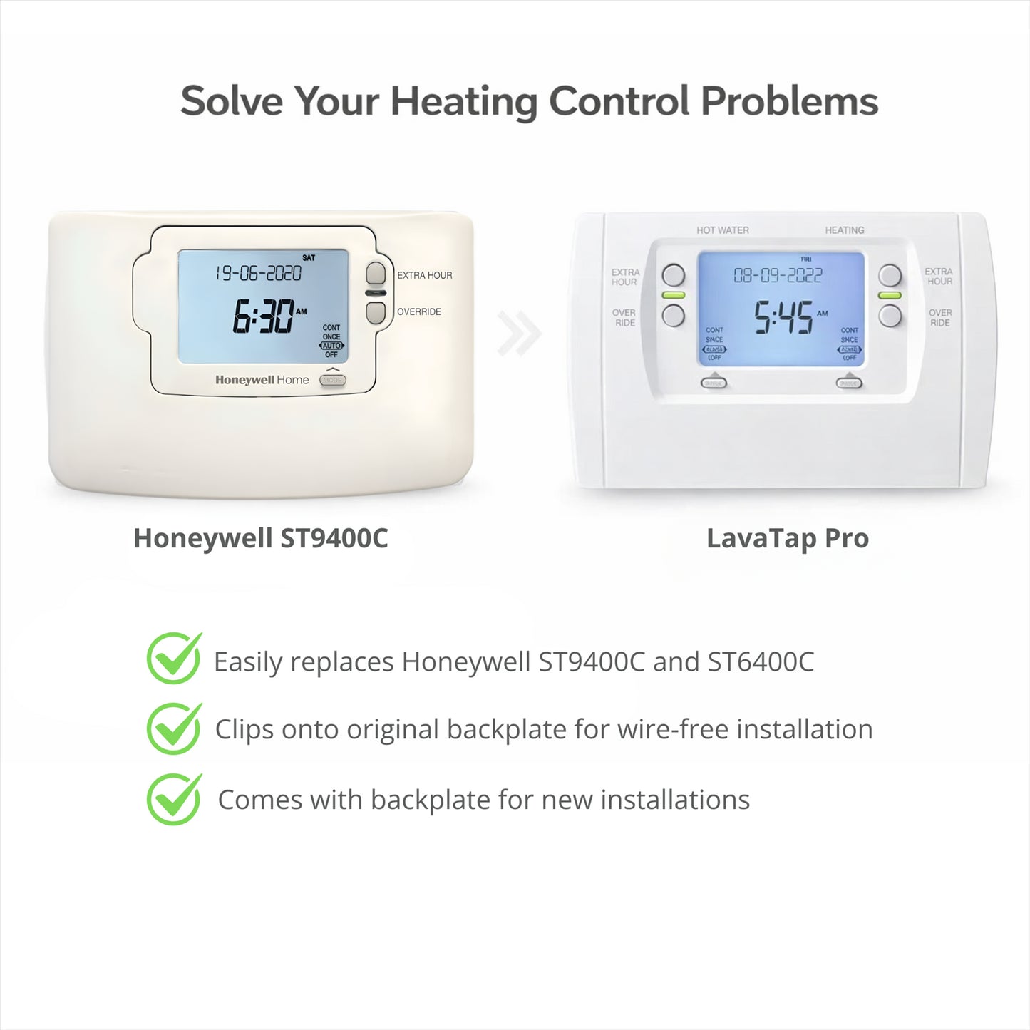 7 Day 2 Channel Heating Programmer Replacement for Honeywell ST9400C