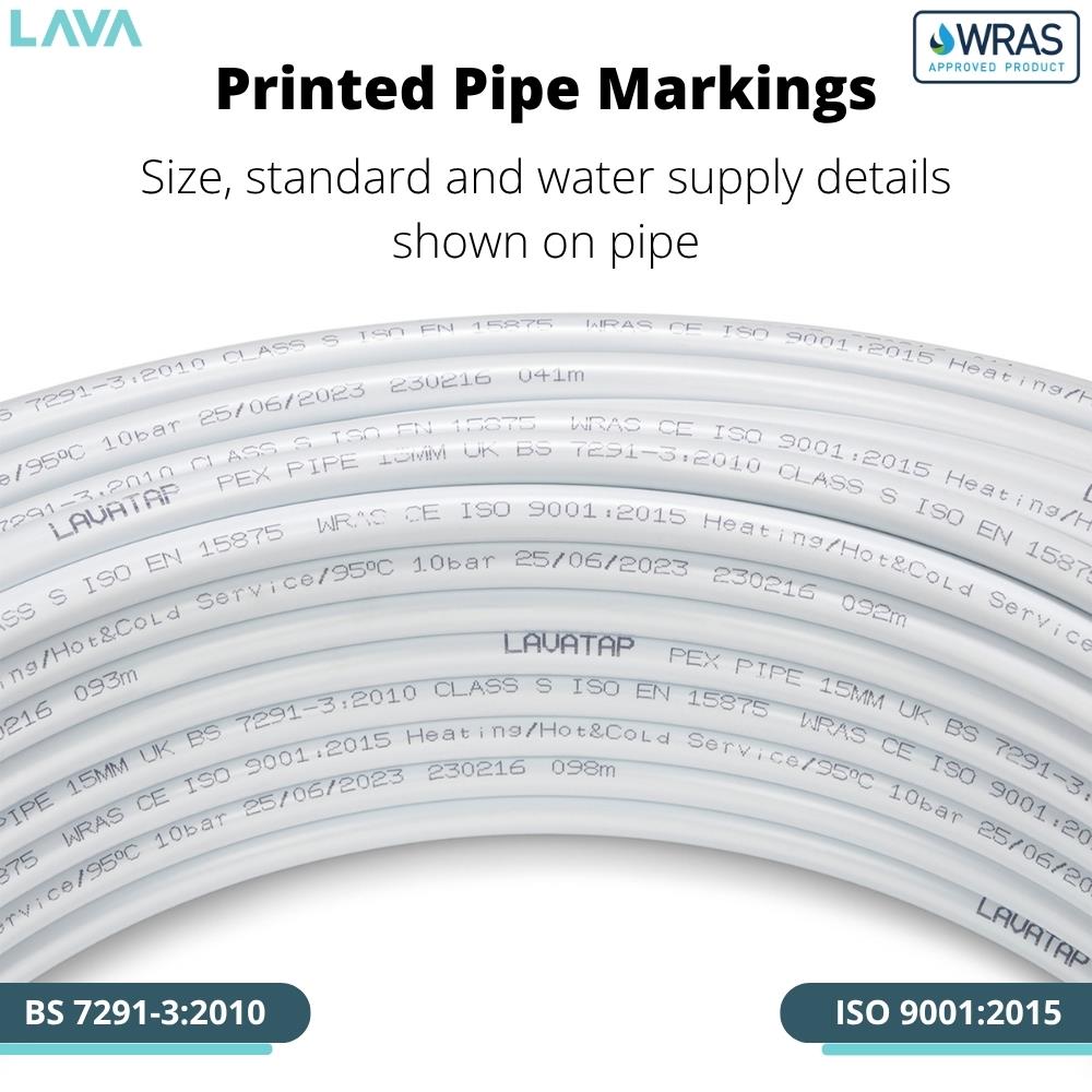 LavaTap 22mm PEX barrier pipe, white, 25m coil – detail