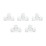 LavaPlumb 22mm push fit equal tee, white, 5 pack