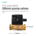 Fits standard 130mm pump valves, G1-1/2 thread