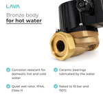 Bronze body for hot water