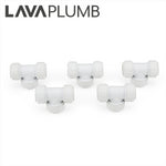 LavaPlumb 22mm Pushfit Tee White 5 Pack