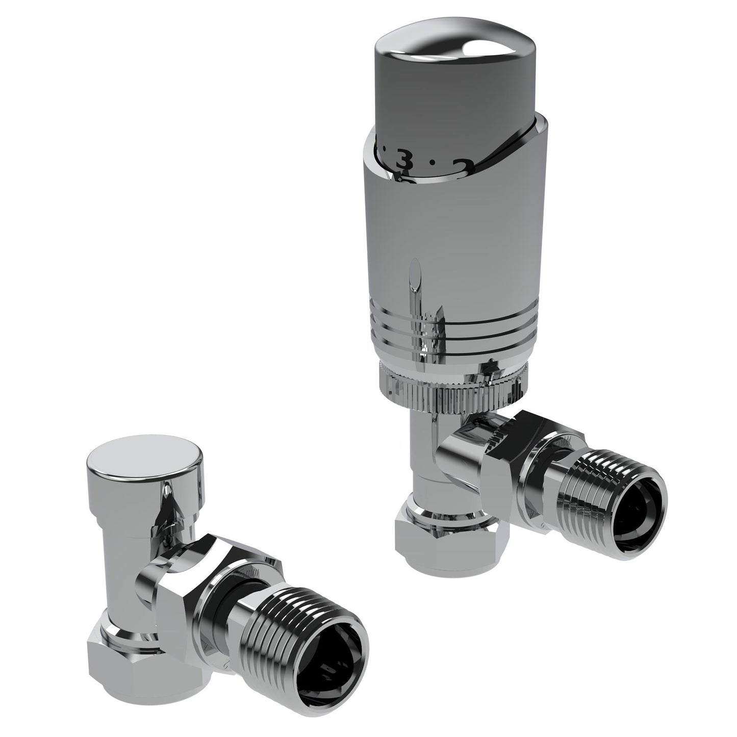 LavaTherm TRV Chrome Thermostatic Radiator Valve - Angled LavaTherm - Product Overview