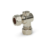 15mm Angled Chrome ISO Isolation Valve (WRAS) Compression - 5 Pack Lava