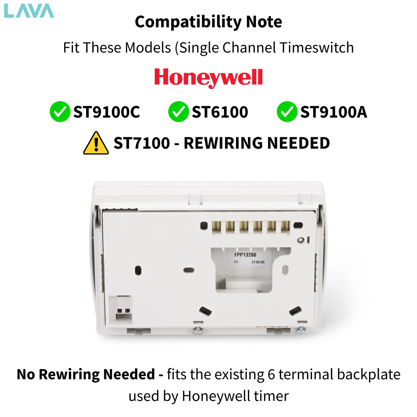 7-day heating timer, a direct replacement for Honeywell ST9100C, ST9100A and ST6100 – view 7