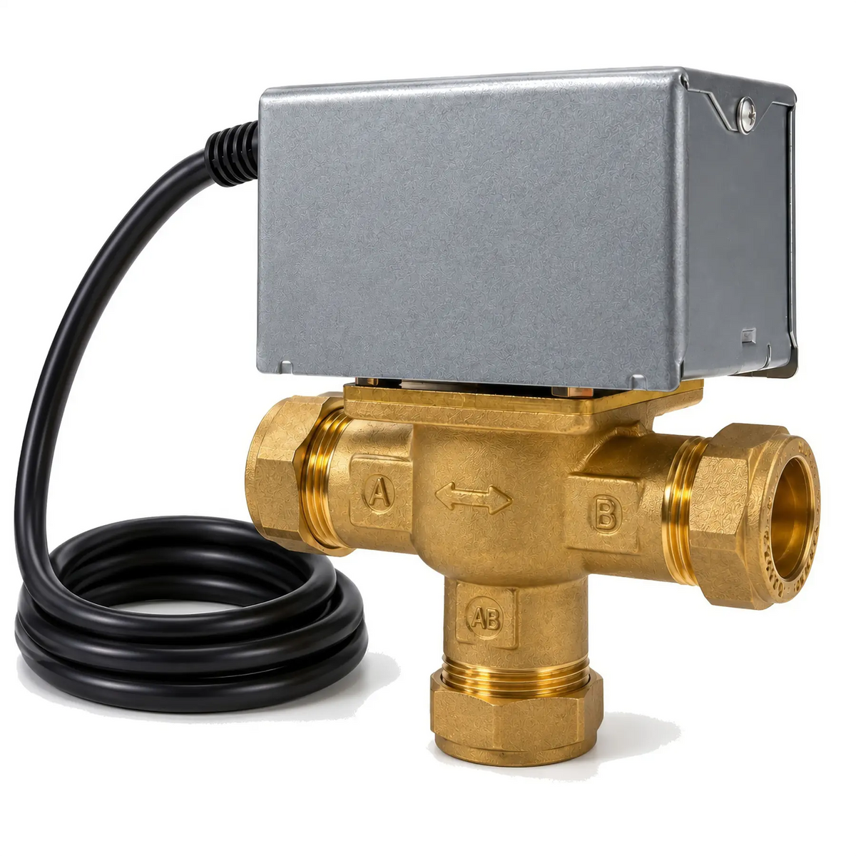 LavaTherm 3 Port Mid Position Motorised Valve 22mm Replaces Honeywell V4073A1039 LavaTherm