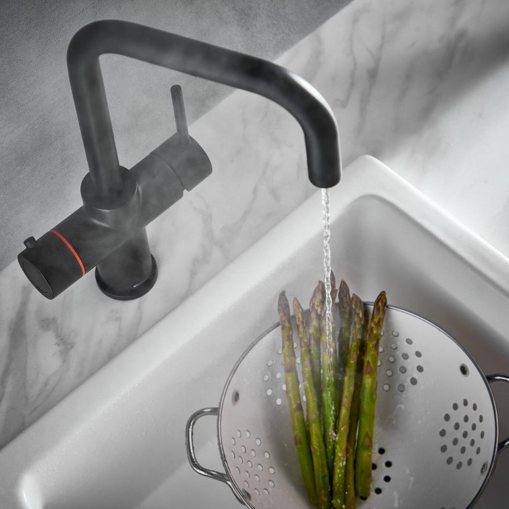 LavaTap Black 3-in-1 Square D Neck Boiling Water Tap (Tap Only) LavaTap - Top View