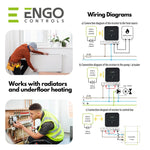 OPENBOX - ENGO E901RF Wireless Thermostat 7 Day Programmable Central Heating Controller Gas Oil Combi Boiler Thermostat Heat Pump 5 Year Warranty ENGO