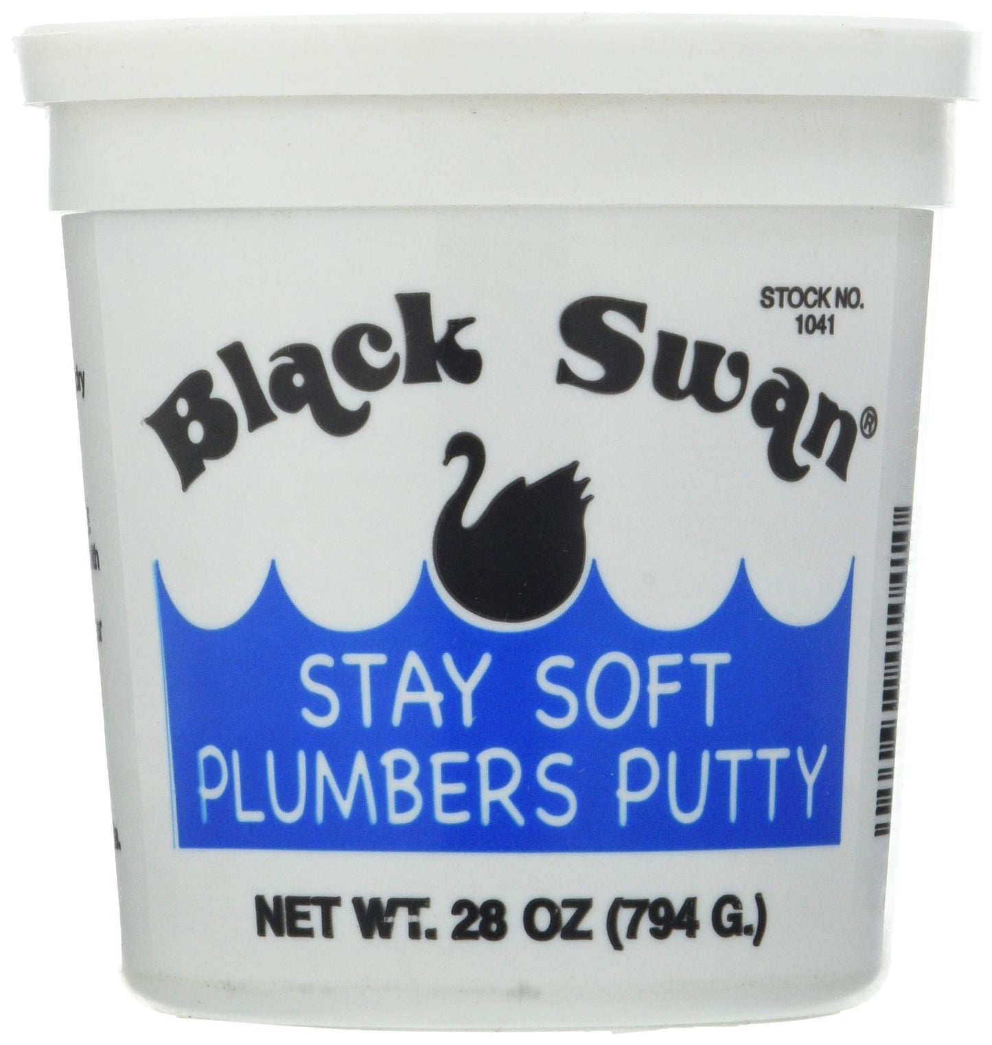 Black Swan Stay Soft Plumbers Putty 28 oz Black Swan