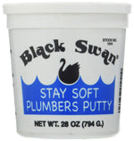 Black Swan Stay Soft Plumbers Putty 28 oz Black Swan
