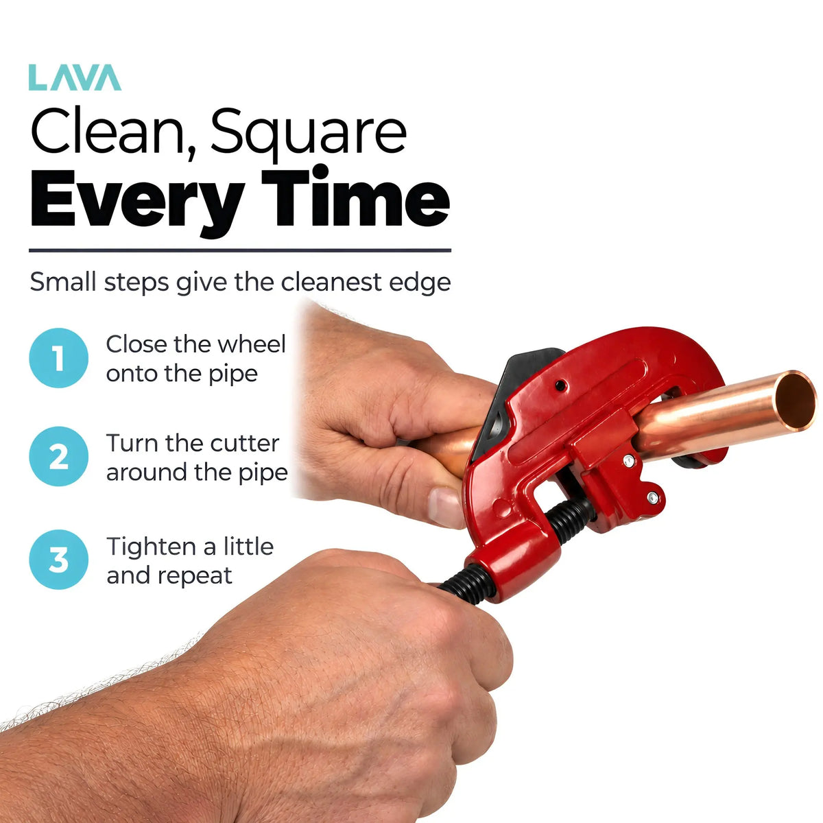 LavaTap pipe cutter 3-30mm – how to cut copper pipe