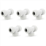 LavaPlumb 22mm Pushfit Tee White 5 Pack