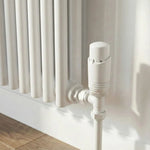 LavaTherm Thermostatic Radiator Valves 15mm Angled White, 4 Pack TRV Sets LavaTherm