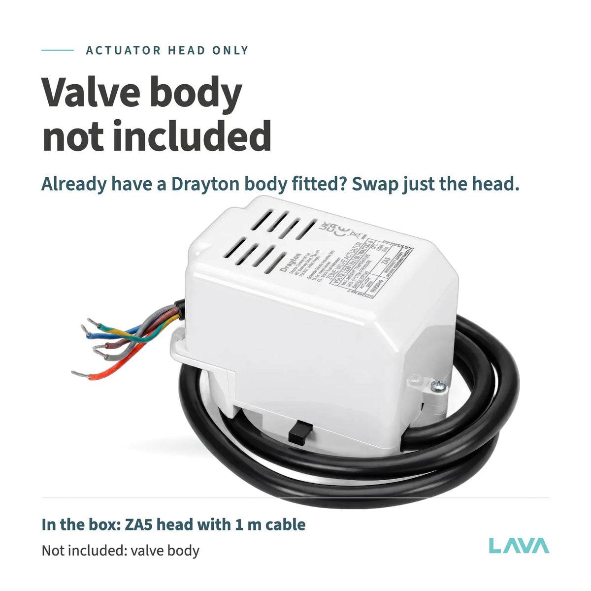 Drayton ZA5 actuator head – head only, valve body not included