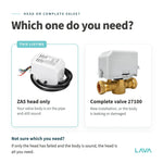 Drayton ZA5 actuator head – head only or complete valve 27100