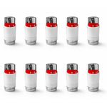 LavaTherm White & Chrome (Curved) Thermostatic Radiator Valve TRV Head M30 x 1.5 - 10 Pack LavaTherm
