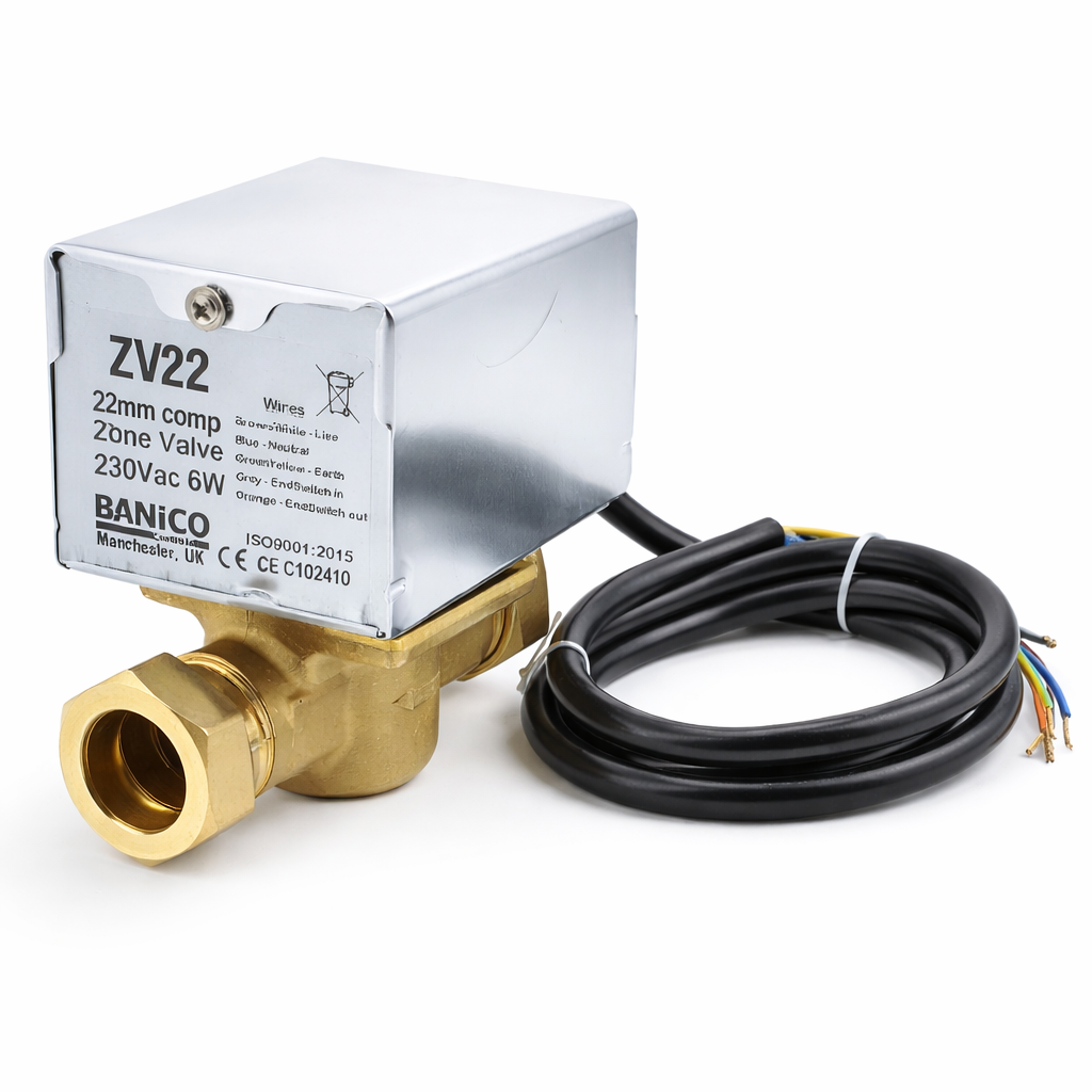 Banico ZV22 22mm 2 Port Motorised Zone Valve Banico