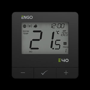 ENGO E40-BATB ZigBee Wireless Programmable Thermostat - Black
