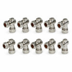 15mm Angled Chrome ISO Isolation Valve (WRAS) Compression - 10 Pack Lava