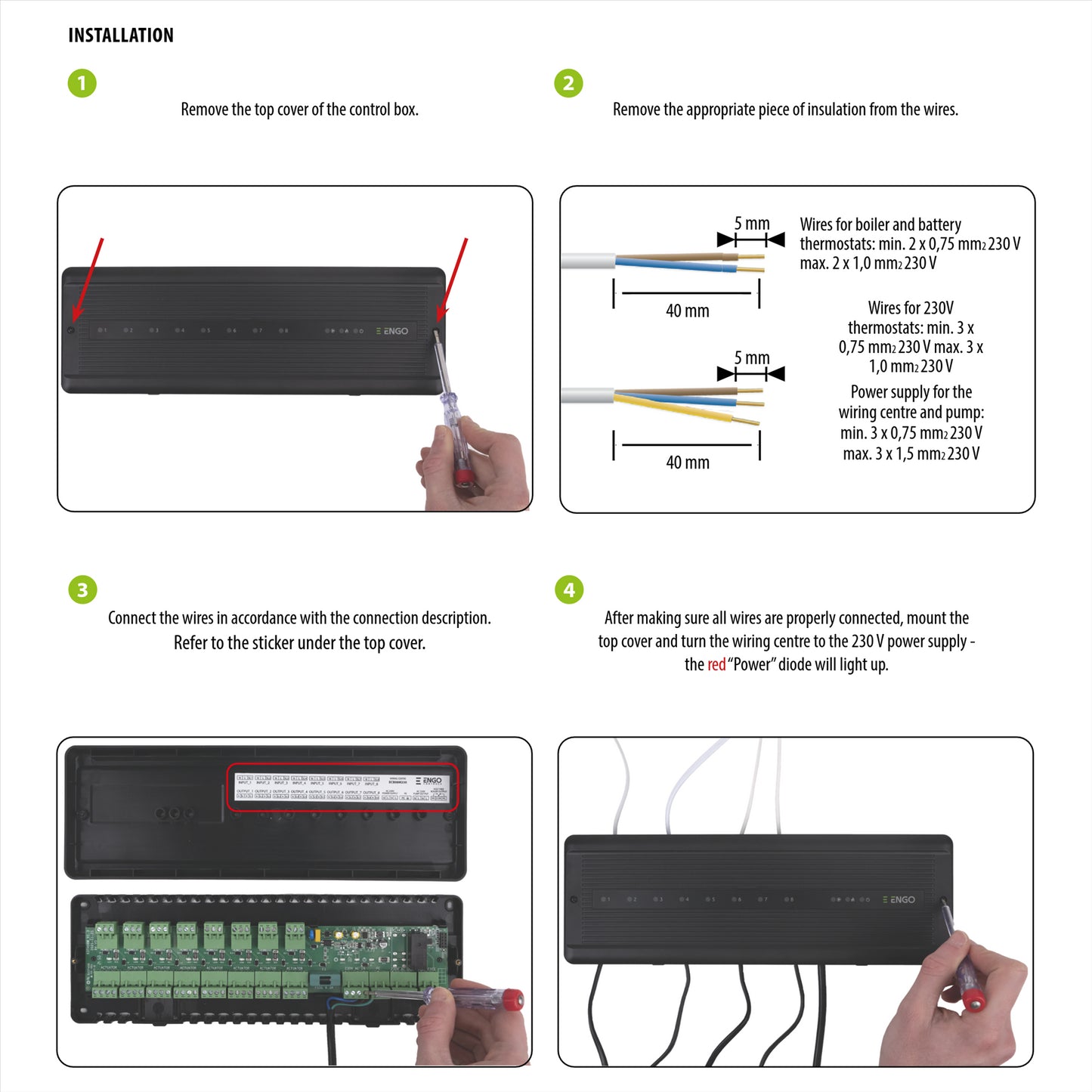 ENGO ECB8-230 8 Channel Wiring Centre