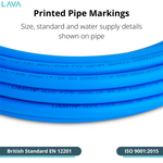 LavaTap 25mm MDPE Pipe Blue 100m Roll LavaTap