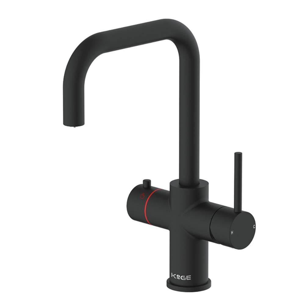 LavaTap Black 3-in-1 Square D Neck Boiling Water Tap (Tap Only) LavaTap