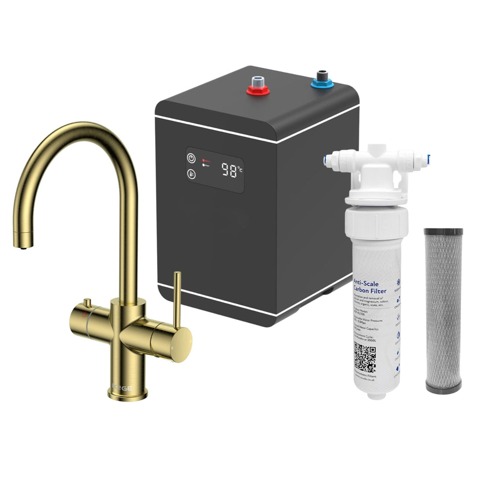LavaTap Brass 3-in-1 Swan Neck Boiling Water Tap Kit LavaTap