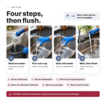 LavaTap Drain Unblocker Crystals, 4 x 1lb Tubs, Fast Acting Drain Opener LavaTap