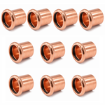 LavaPlumb Copper Pressfit Stop End - 22mm - 10 Pack LavaPlumb