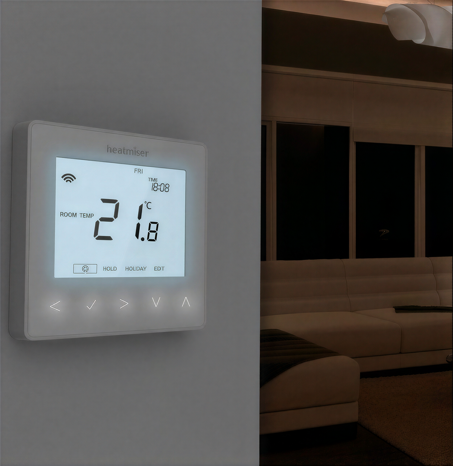 Heatmiser NeoStat-HW V2 - Hot Water Programmer - Glacier White Heatmiser