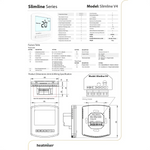 OPENBOX - Heatmiser Slimline V4 Thermostat - Wired Digital Programmable Thermostat - White Heatmiser