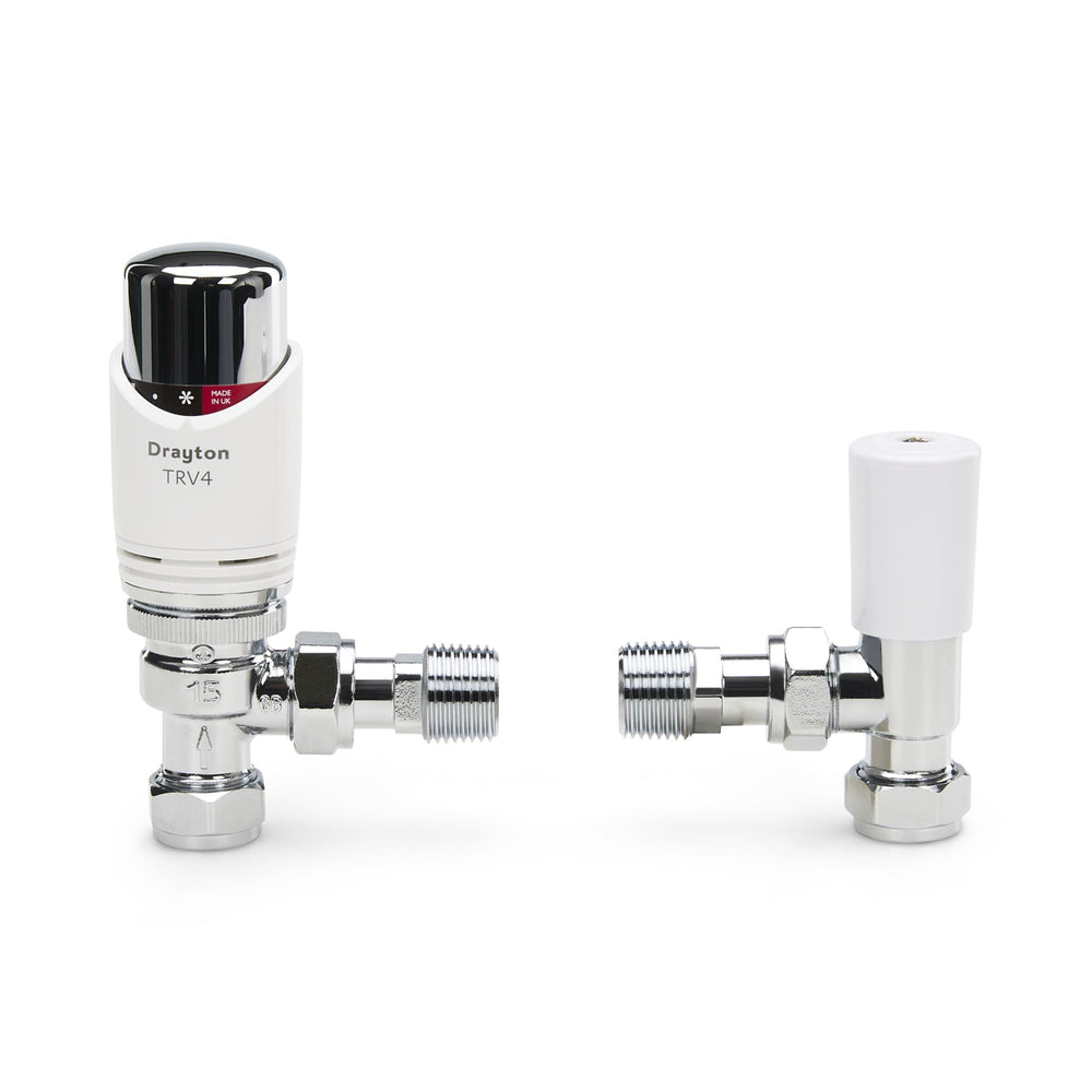 Drayton Auto Balancing TRV4 Thermostatic Radiator Valve with Lockshield 07 05 560 Drayton