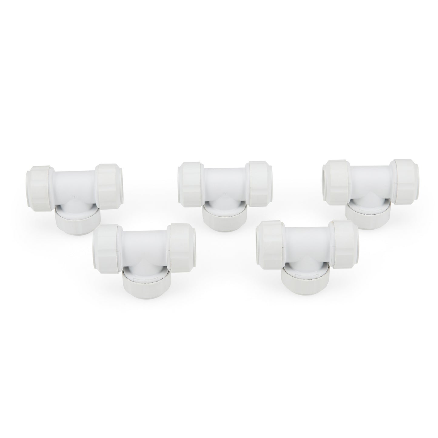 LavaPlumb 22mm Pushfit Tee White 5 Pack