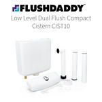 OPENBOX - FlushDaddy Dual Flush Toilet Cistern Bottom Entry 6L 3L Compact Low Level WC Tank - CIST10 Lava