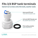 Boiling Water Tap Tank 2.4L + 6mm Push Fit Adaptor LavaTap