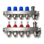 LavaTherm 4 Port Stainless Underfloor Heating Manifold 16mm LavaTherm